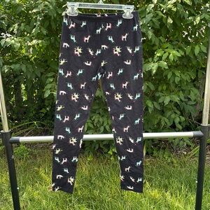 Black leggings with unicorns on them